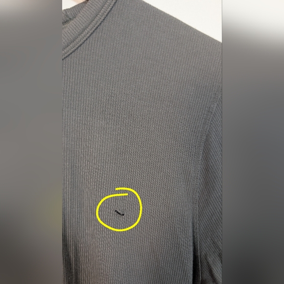 Lululemon Gray Rover Hold On Tight Ribbed Long Sleeve Tee Shirt Size 12 - Picture 10 of 13